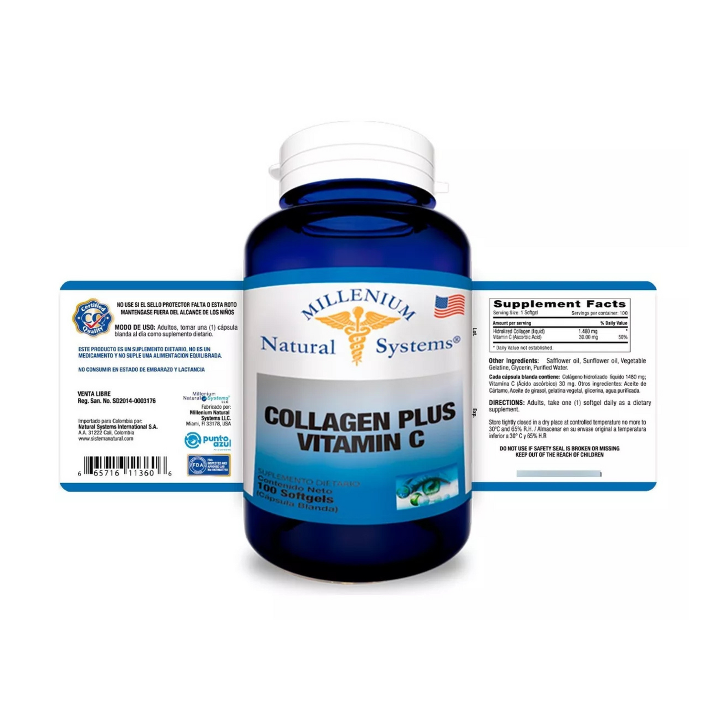 Colageno + Vitamina C (60 CAPSULAS)