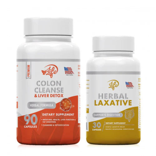 DETOX DIGESTIVE Colon Cleanse + Herbal Laxative ( 2 PRODUCTOS)